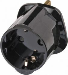 Brennenstuhl Travel Adapter earthed/GB - power adapter/inverter Black - Travel Adapter earthed/GB - Warranty: 12M