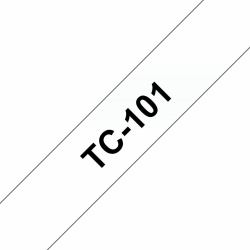 Brother TC-101 nastro per etichettatrice Nero trasparente 