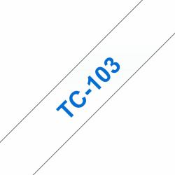 Brother TC-103 nastro per etichettatrice Blu su trasparente 