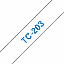 Brother TC-203 nastro per etichettatrice Blu su bianco 