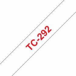 Brother TC-292 nastro per etichettatrice Rosso su bianco 