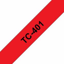 Brother TC-401 nastro per etichettatrice Nero su rosso 
