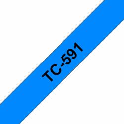 Brother TC-591 nastro per etichettatrice Nero su blu 