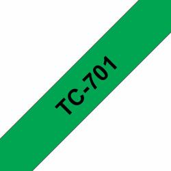 Brother TC-701 nastro per etichettatrice Nero su verde 