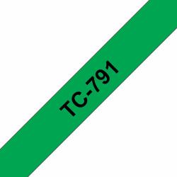 Brother TC-791 nastro per etichettatrice Nero su verde 