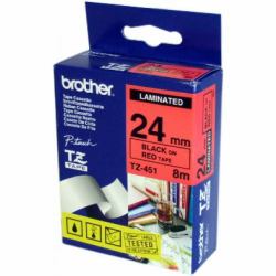 Brother TZ-451 nastro per etichettatrice Nero su rosso 