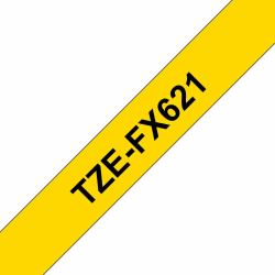Brother TZE-FX621 nastro per etichettatrice Nero su giallo 