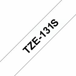 Brother TZe131S nastro per etichettatrice Nero trasparente 