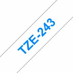 Brother TZE-243 nastro per etichettatrice Blu su bianco 