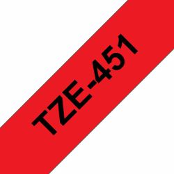 Brother TZE-451 nastro per etichettatrice Nero su rosso TZ 