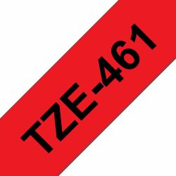 Brother TZE-461 nastro per etichettatrice Nero su rosso 