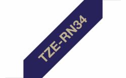 Brother TZE-RN34 nastro per etichettatrice Oro su blu navy 