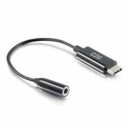 C2G 54426 cavo per cellulare Nero 0,09 m USB-C 3,5 mm 