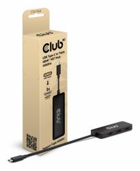 CLUB3D CSV-1554 replicatore di porte e docking station per laptop USB tipo-C Nero 