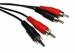 Cables Direct 3m RCA/RCA cavo audio Nero, Rosso 