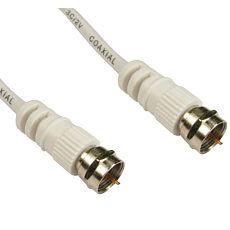 Cables Direct 2FW-01 cavo coassiale 1 m Tipo F Bianco 