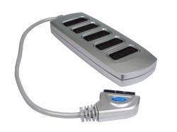 Cables Direct 5 Way SCART Splitter Box Cavo SCART 0,4 m SCART [21-pin] Argento 