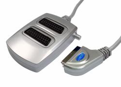 Cables Direct 2 Way SCART Switch Box Cavo SCART 0,4 m SCART [21-pin] Argento 