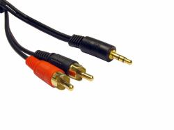 Cables Direct 2TR-301-05 cavo audio 0,5 m 3.5mm 2 x RCA Nero 