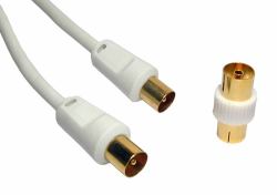 Cables Direct TV Coax cavo coassiale 15 m F Bianco 