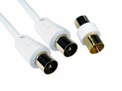 Cables Direct TV Coax 20m cavo coassiale F Bianco 