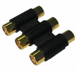 Cables Direct Triple RCA, F - F 3 x RCA Nero 