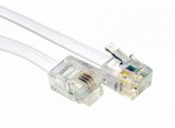 Cables Direct RJ11 - RJ11, 1m Bianco 