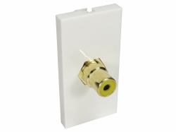 Cables Direct AV-MOD1RCAYL presa energia RCA Bianco 