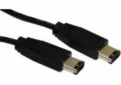 Cables Direct 1m, firewire 6 Pin 6-p Nero 