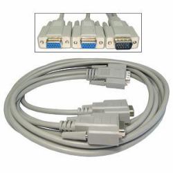 Cables Direct EX-088/1.8 cavo VGA 1,8 m VGA [D-Sub] Grigio 