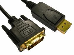 Cables Direct Display Port/DVI-D, 3m DisplayPort Nero 