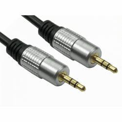 Cables Direct NL2TTMM-02 cavo audio 2 m 3.5mm Nero, Argento 