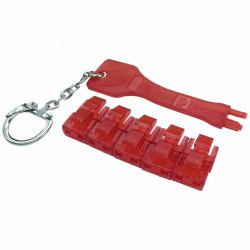 Cables Direct NLRJ45-PB01 clip sicura Port blocker key RJ-45 Rosso Plastica 