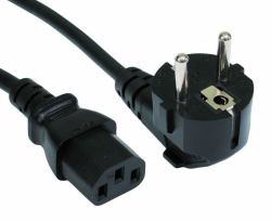 Cables Direct 1.8m Euro Mains Lead - IEC [C13] Nero 1,8 m Accoppiatore C13 