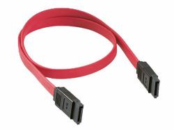 Cables Direct 0.45 m, SATA/SATA, M/M cavo SATA 0,45 m Nero, Rosso 
