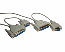 Cables Direct SL-444 cavo seriale Grigio 2,5 m D9, D25 