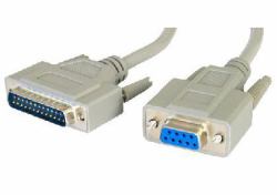 Cables Direct SL-902 cavo seriale Grigio 2 m D9 D25 