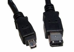 Cables Direct USB-145 cavo firewire 5 m 6-p 4-p Nero 