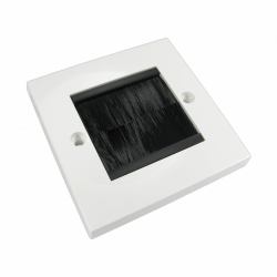Cables Direct CDL Single Gang Black Brush Plate