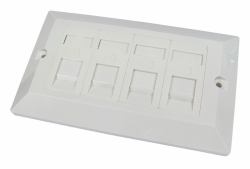 Cables Direct Dual Cat6 Faceplate 4 Port cassetta di scarico Bianco 