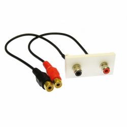 Cables Direct ZZ-MOD-2RCA modulo Keystone 