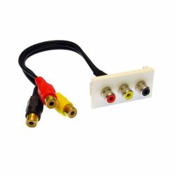 Cables Direct ZZ-MOD-3RCA modulo Keystone 