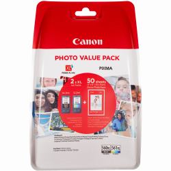 Canon Confezione multipla con cartucce di inchiostro nero PG-560XL e a colori CL-561XL + carta fotografica 