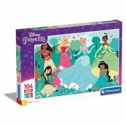Clementoni Supercolor Disney Princess Puzzle 104 pz Cartoni 