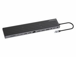 Conceptronic DONN32B replicatore di porte e docking station per laptop Cablato USB 3.2 Gen 1 [3.1 Gen 1] Type-C Grigio, Argento 