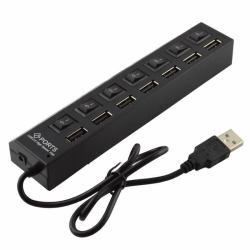 CoreParts MSPP74014 hub di interfaccia USB 2.0 480 Mbit/s Nero 