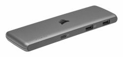 Corsair USB100 7-PORT USB-C/USB-A HUB USB tipo-C 50000 Mbit/s Grigio 