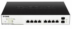 D-Link DGS-1100-10MP switch di rete Gestito L2 Gigabit Ethernet [10/100/1000] Supporto Power over Ethernet [PoE] 1U Nero 