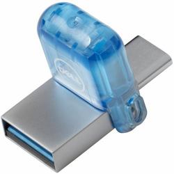 DELL AC429144 unità flash USB 256 GB USB Type-A / USB Type-C 3.2 Gen 1 [3.1 Gen 1] Blu, Acciaio inox 