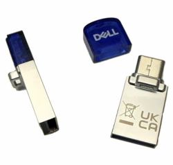 DELL AD564596 unità flash USB 256 GB USB Type-A / USB Type-C 3.2 Gen 1 [3.1 Gen 1] Blu, Argento 